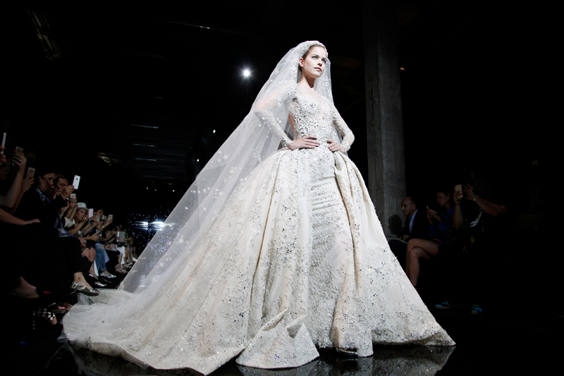Illustration for article titled Batshit Dramatic Wedding Gowns From Paris Haute Couture Week